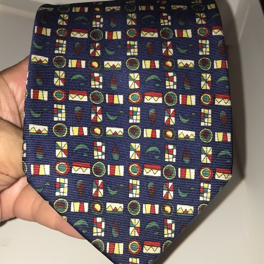 -Vtg Wassily Kandinsky Wide Silk Tie -' Pattern - Modern Art